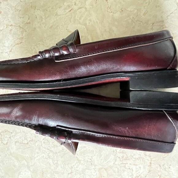 VTG Timberland Sz 9 W Men\'s Cordovan Leather Penny Loafers Made in USA main image 4